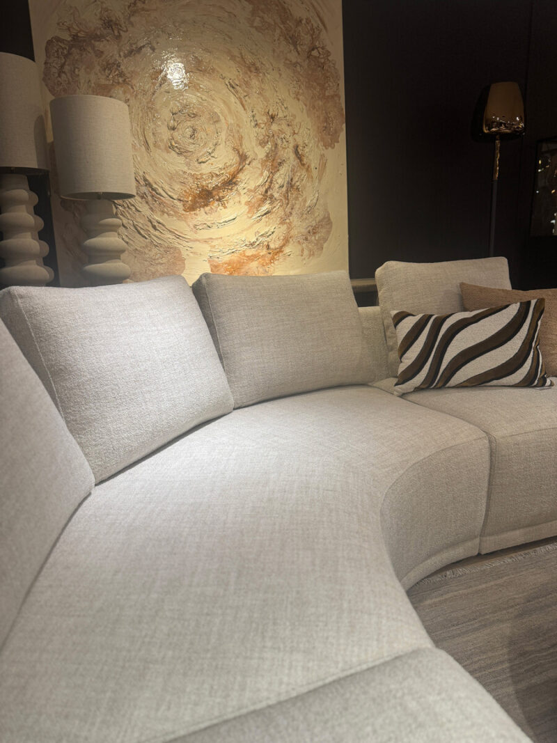 Modern sofa with abstract background