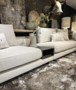 Modern living room with light furniture