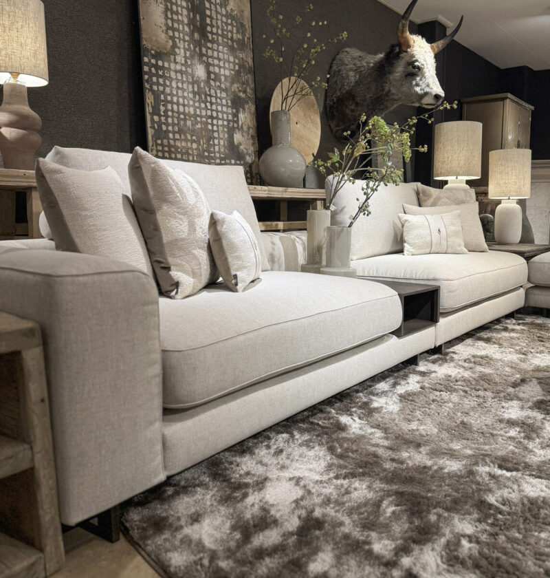 Modern living room with neutral colours