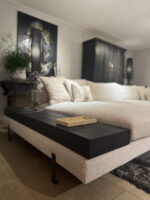 Modern living room with a comfortable sofa