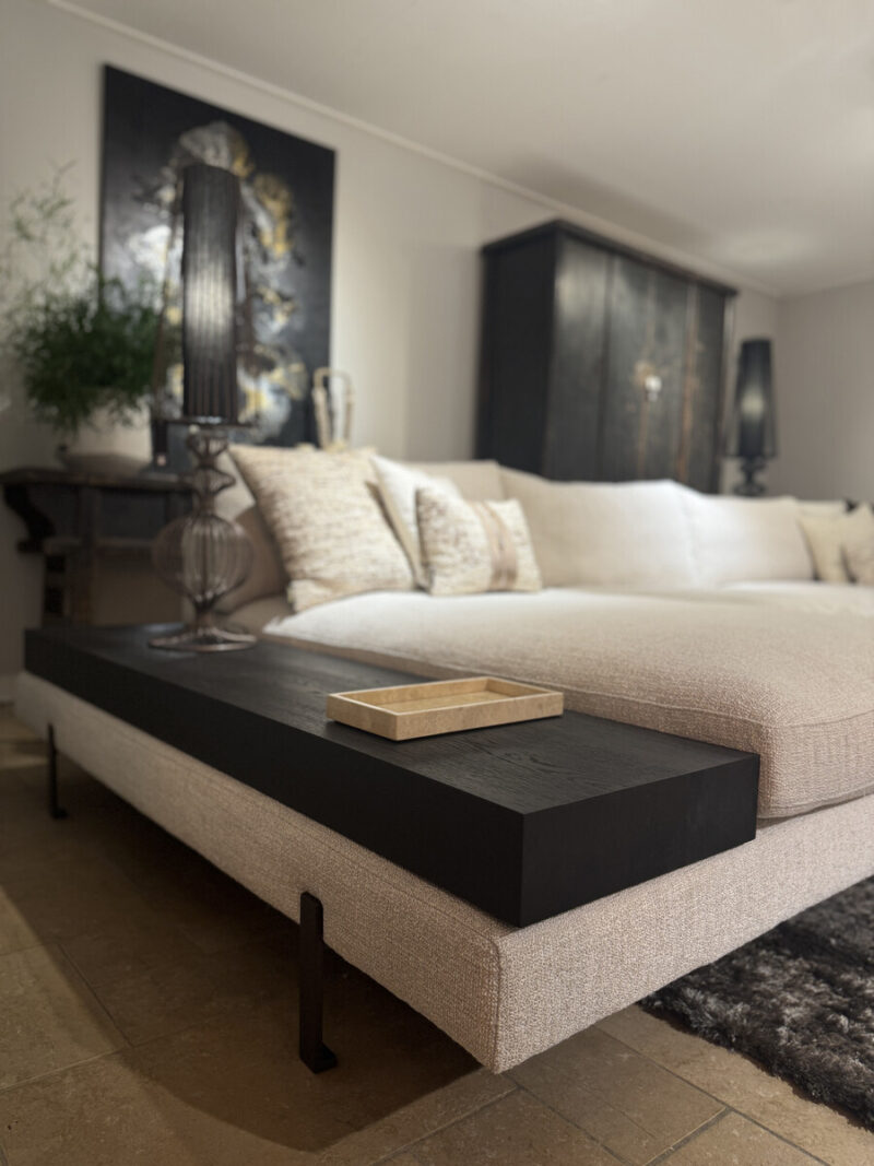 Modern living room with a comfortable sofa