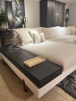 Modern living room with a comfortable sofa