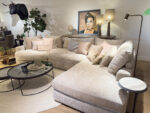 Modern living room with a comfortable sofa