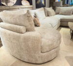 Light, comfortable corner sofa in living room