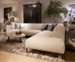 Modern living room with a comfortable sofa