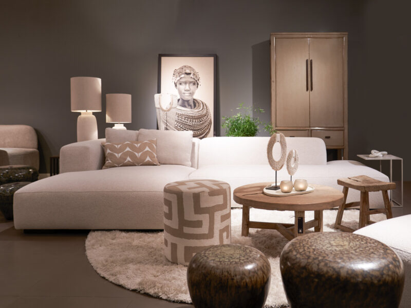 Modern living room with stylish furniture