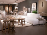 Modern living room with stylish furniture