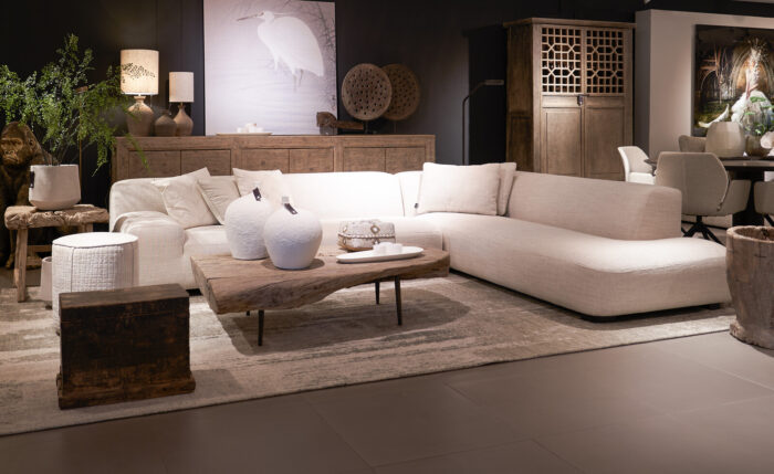 Modern living room with stylish furniture.