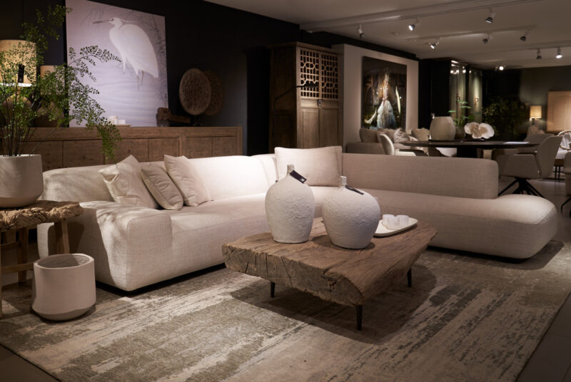 Modern living room with stylish furniture