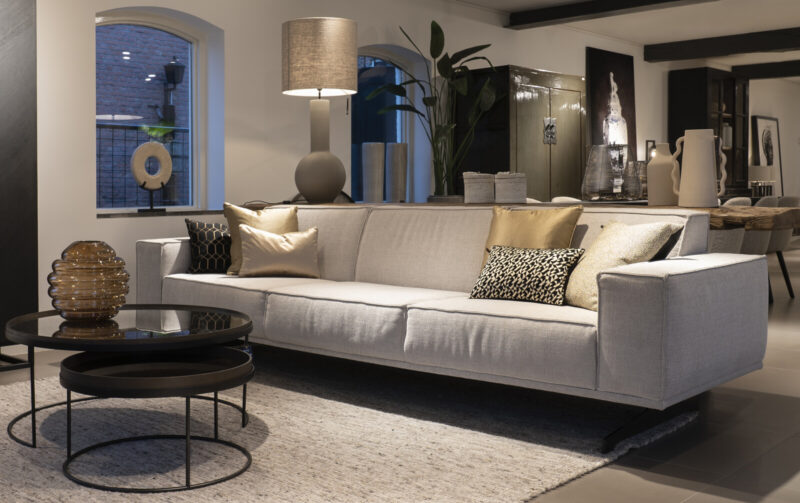 Modern living room with stylish furniture