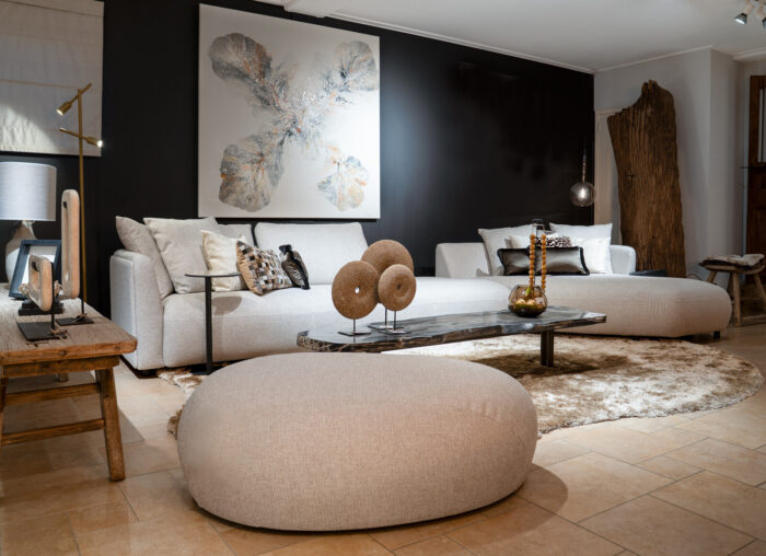 Modern living room with stylish furniture.
