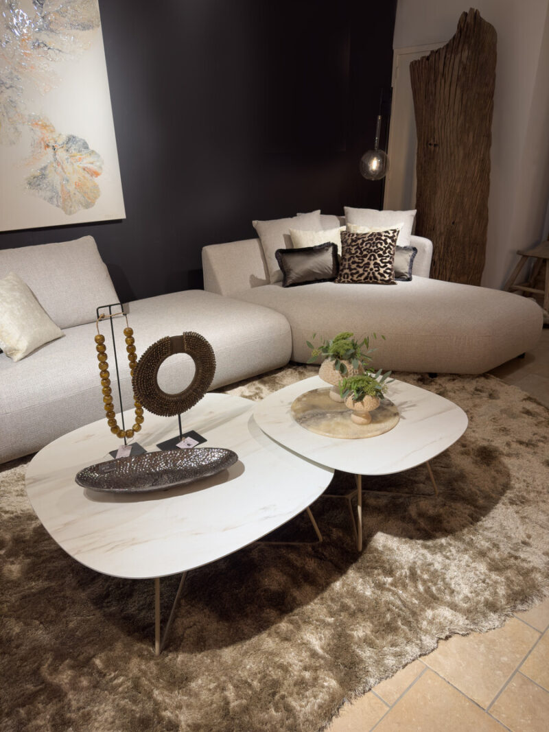 Modern living room with stylish furniture