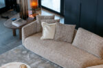 Modern living room with a comfortable sofa