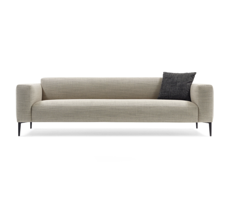 Modern beige sofa with cushion