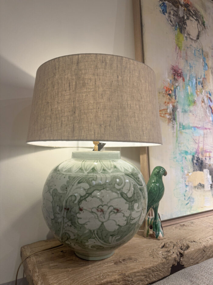 Vaaslamp Bloemen Jade groen