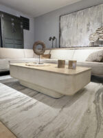 Salontafel beton en olmenhouten blad