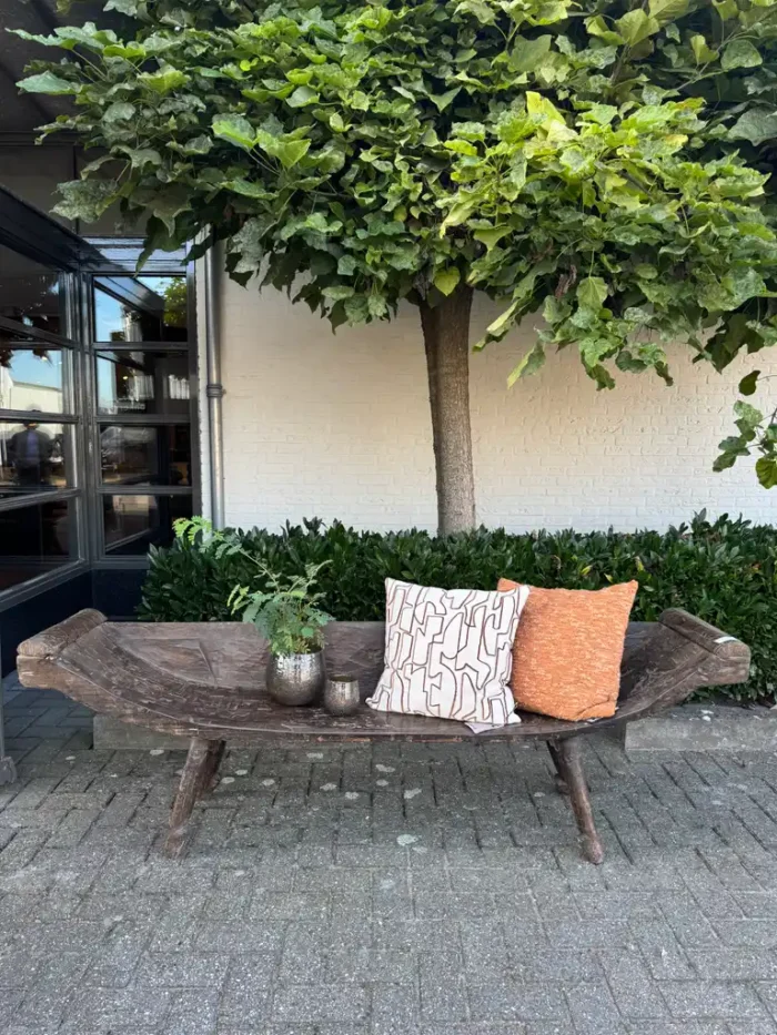 Uniek houten bankje